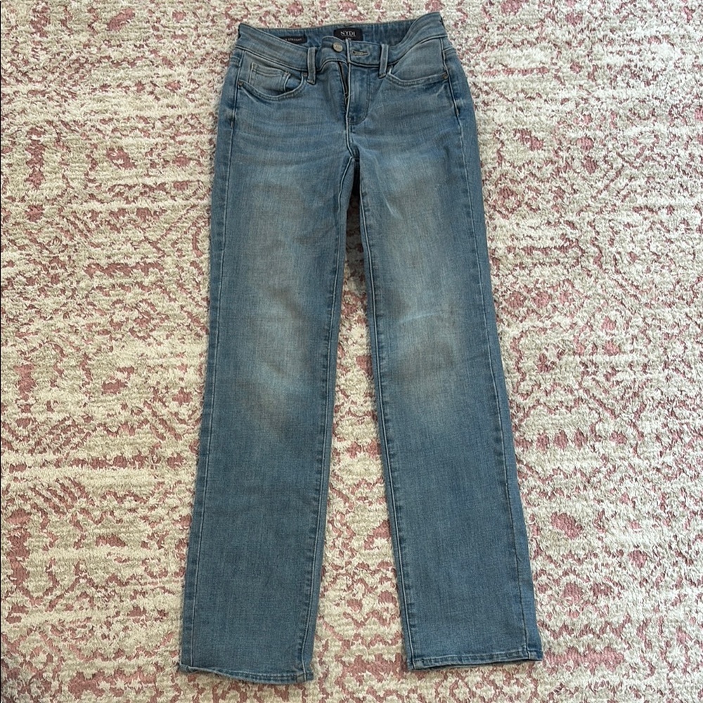 NYDJ Blue Straight Leg Jeans